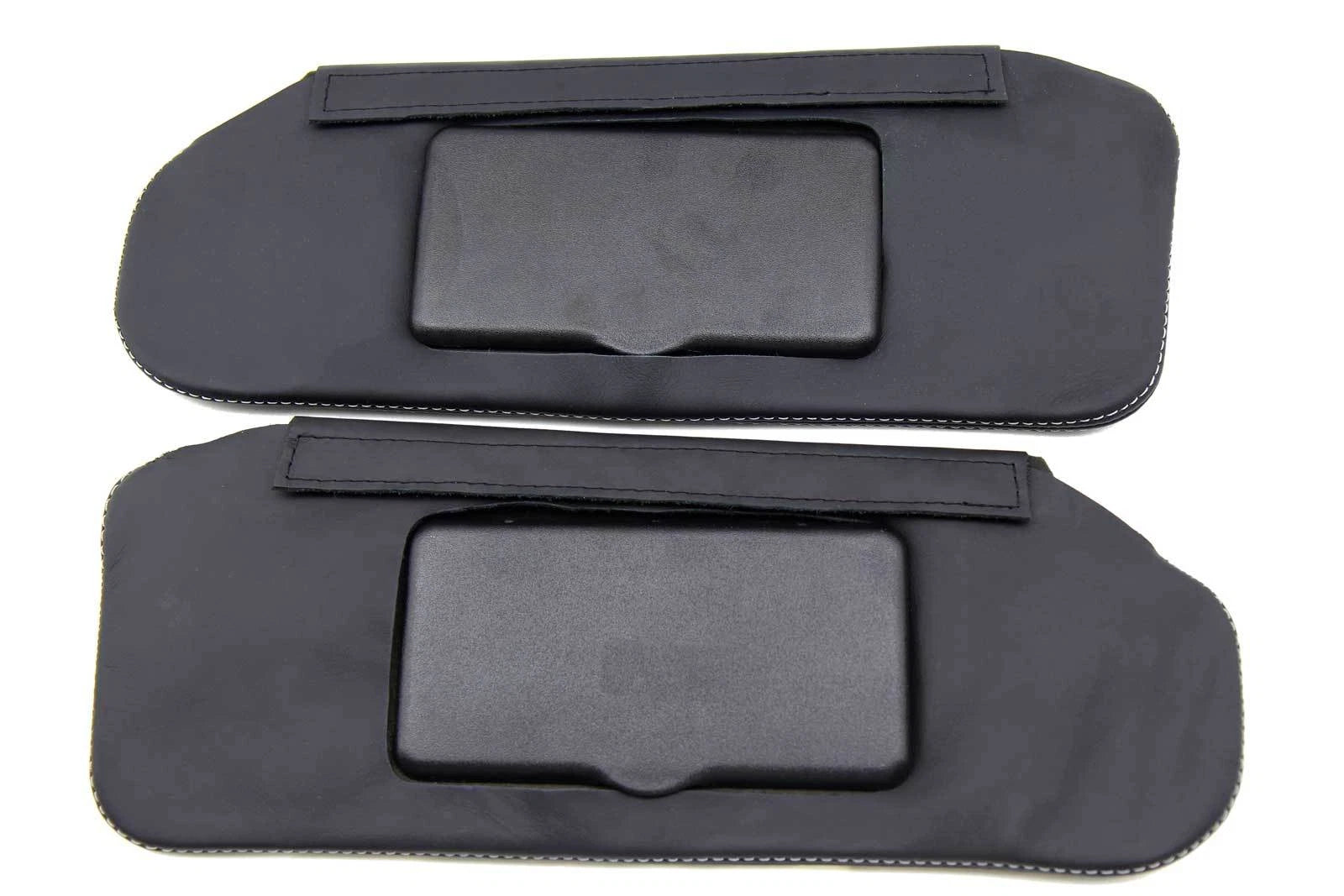 Sunvisor Leather Synthetic Covers for Camaro Firebird (1993–2002) Gray Stitch