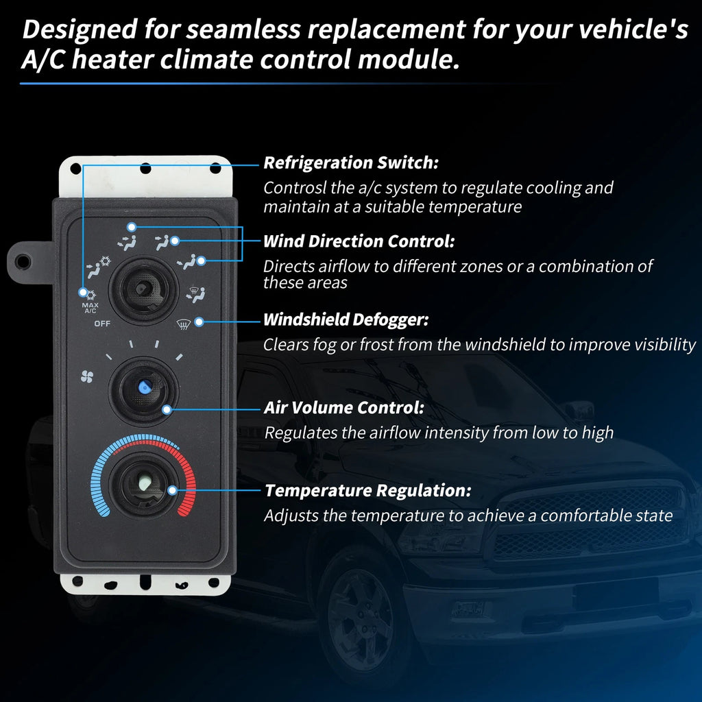 A/C Heater Climate Control Module for Dodge Ram 2500 3500 (1999–2002)