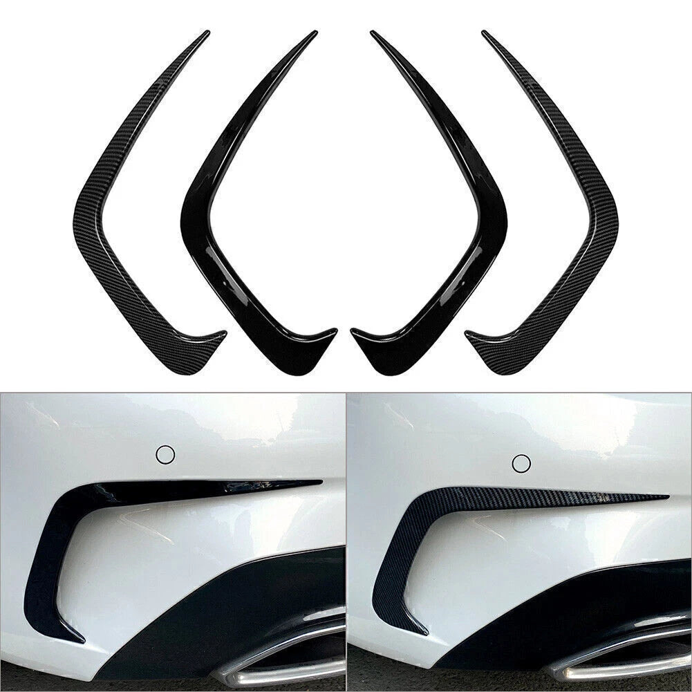 2X Rear Fog Light Eyebrow Carbon Fiber Cover Trim for BMW 3 Series (2019–2020)