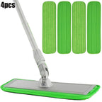 Set of 4 Mop Pads for Flat Head Mop (14-18 Inch) Microfiber Cloths