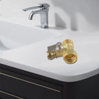 Water Filter Inlet Tee Valve Adapter with 3 Point Ball Valve for