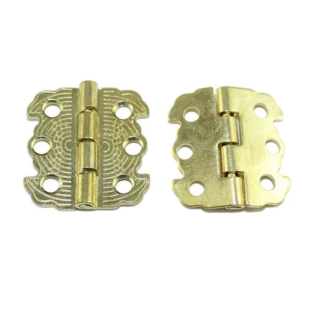 10pcs Gold Furniture Hinges for Jewelry Box (29mm x 27mm)
