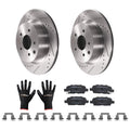 Rear Brake Rotors & Ceramic Pads Kit for Infiniti G25 G35 (2011–2012, 2005–2008)
