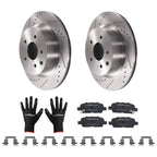 Rear Brake Rotors & Ceramic Pads Kit for Infiniti G25 G35 (2011–2012, 2005–2008)