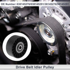 Drive Belt Idler Pulley for Volkswagen Beetle (1998–2004) No. 038145276 Plastic Black