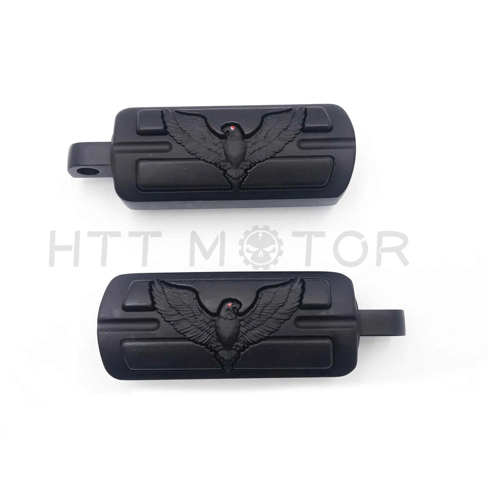 Black Eagle Footpegs for Harley Wide Glide, Street Glide, V Rod (2000–2023)