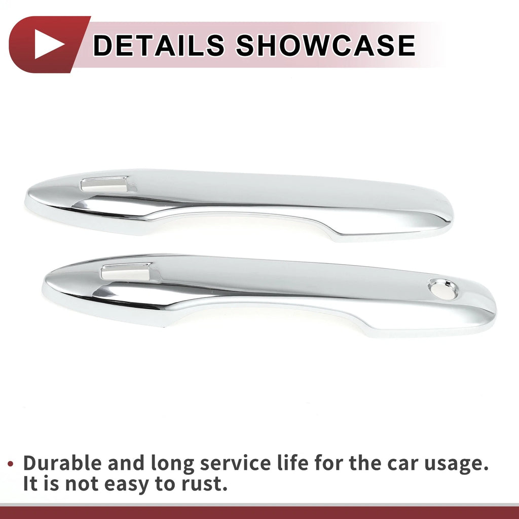 Set of 4 Door Handle Covers for Toyota Camry (2018–2024) Silver Tone ABS