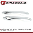 Set of 4 Door Handle Covers for Toyota Camry (2018–2024) Silver Tone ABS