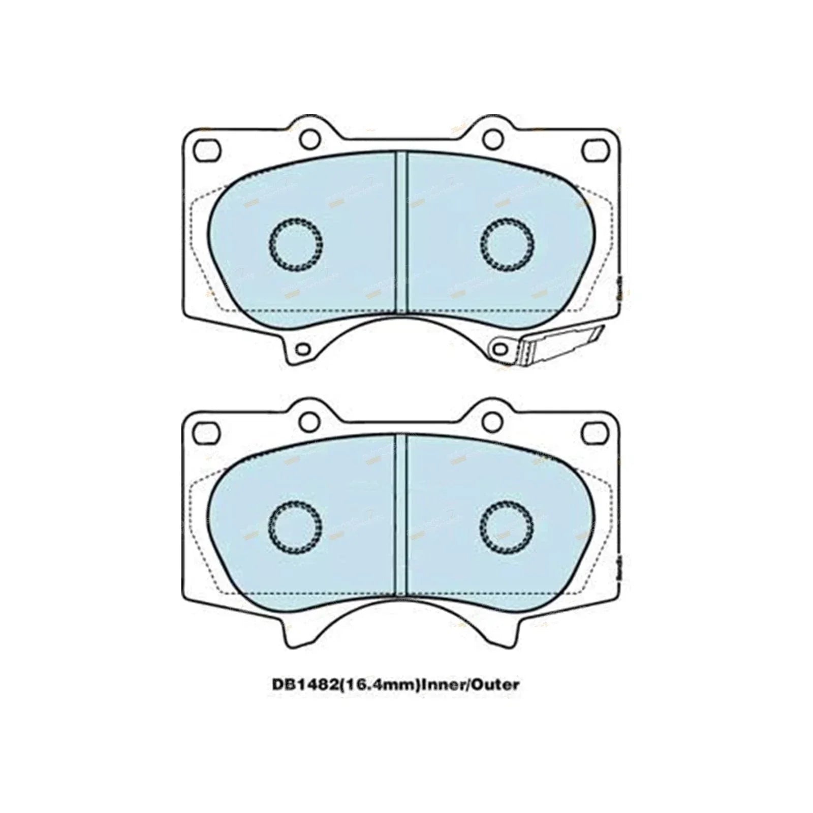 4WD Front Disc Brake Pad Set for Prado (2002–2018)