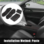 Set of 3 Armrest Covers for Honda Civic (2016–2020) Black Red Line