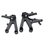Black Front Driver Footrest Bracket Set for Honda CBR600RR (2007-2024)