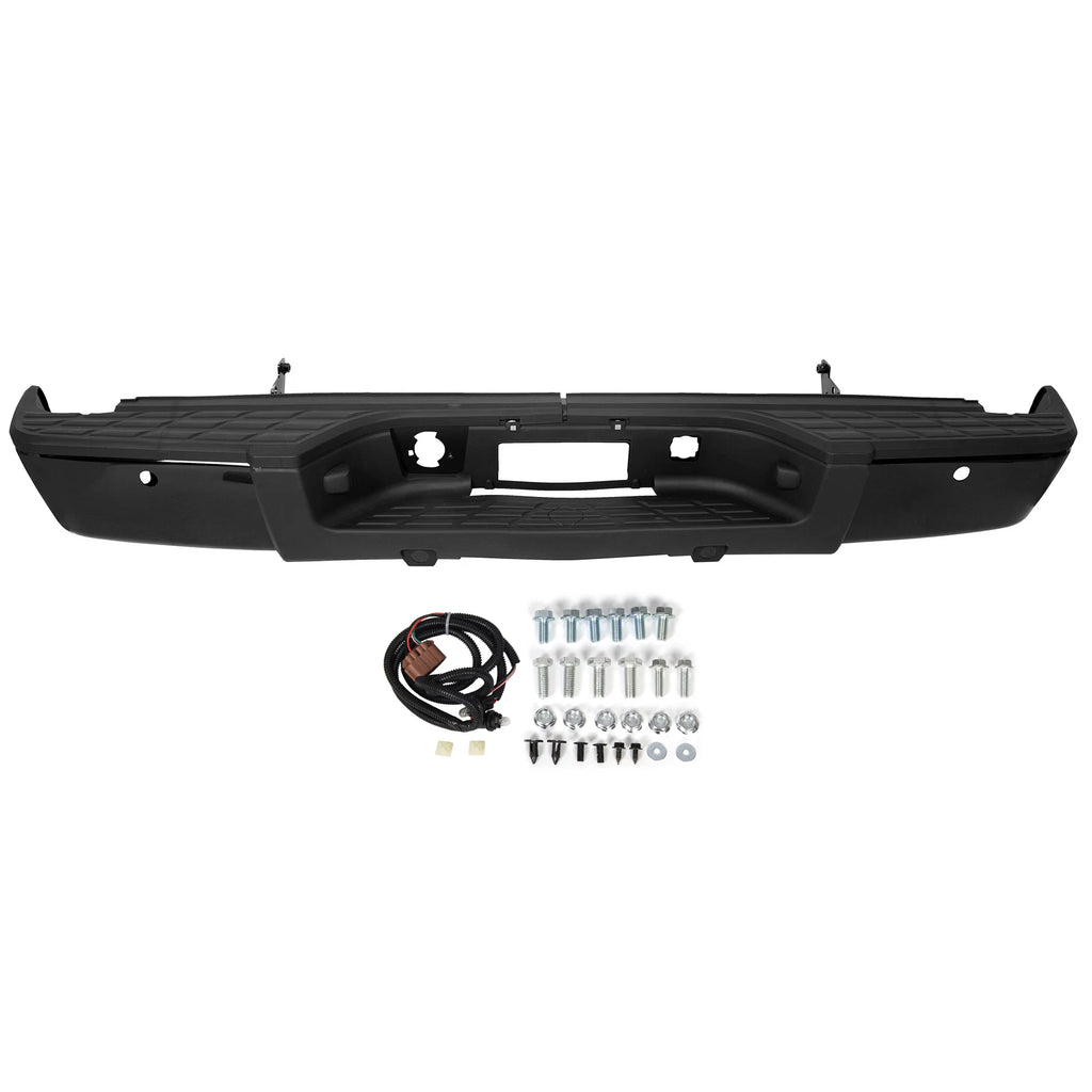 Rear Step Bumper w/ Sensor for GMC Sierra, Chevy Silverado 1500 (2007–2013)
