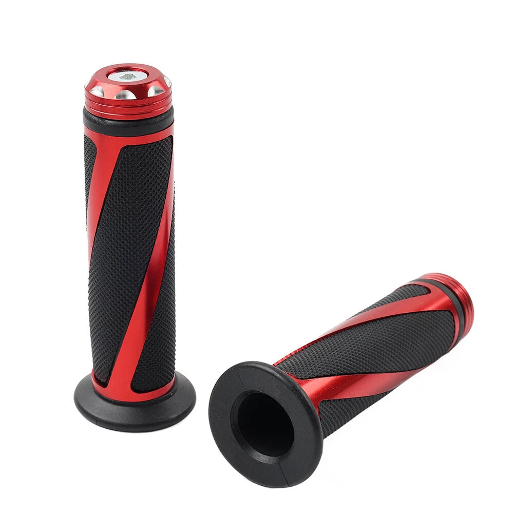 Rubber Gel Hand Grips for Yamaha MX ATV Dirt Bike (7/8", Red)