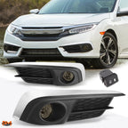 Fog Lights for Honda Civic FC1 (2016–2016) - Smoked Lens, Cover, Switch Pair