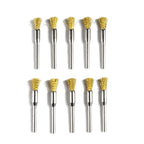 10 Pack Copper Wire Brushes for Rust Dust Removal Polishing Wheels