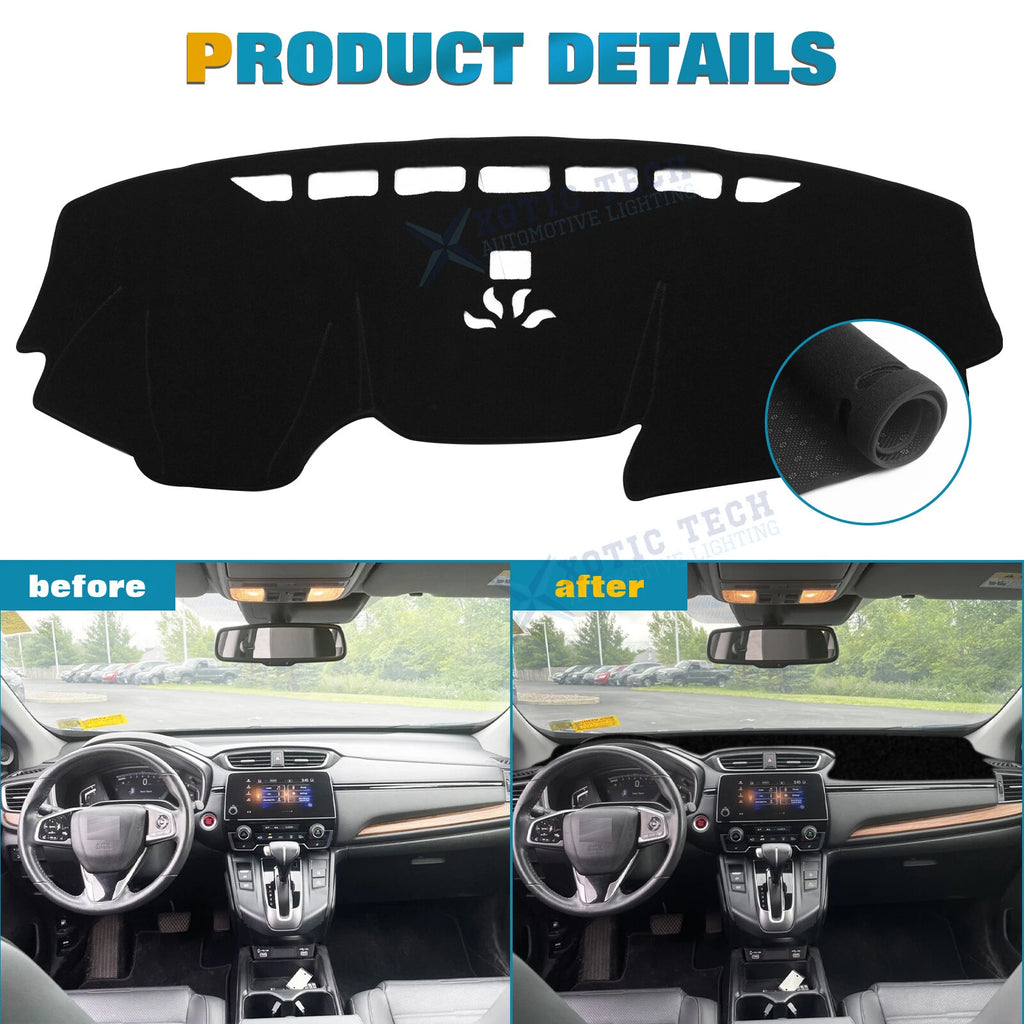 Dashboard Dash Mat Non-Slip Sun Cover Pad Carpet for Honda CR-V (2017-2022)