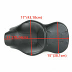 Black Rider Driver Passenger Seat Backrest for Harley Touring Glide (09-23)