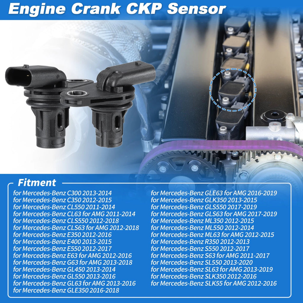 2X Engine Crankshaft Position Sensor for Mercedes-Benz (CKP 2761530028)