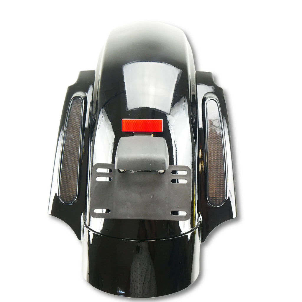 Black Rear Fender with LED Lights for Harley Touring Electra Glide (2009–2013)
