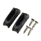 2X Black Nylon Self-lock Rope Clam Cleat Cord Lock for Marine Accessories