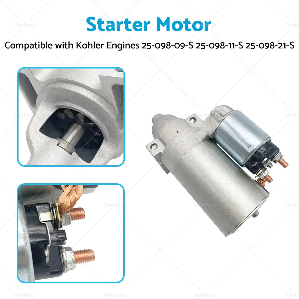 Starter Motor for Kohler Engines (25-098-09-S, 25-098-11-S, 25-098-21-S)