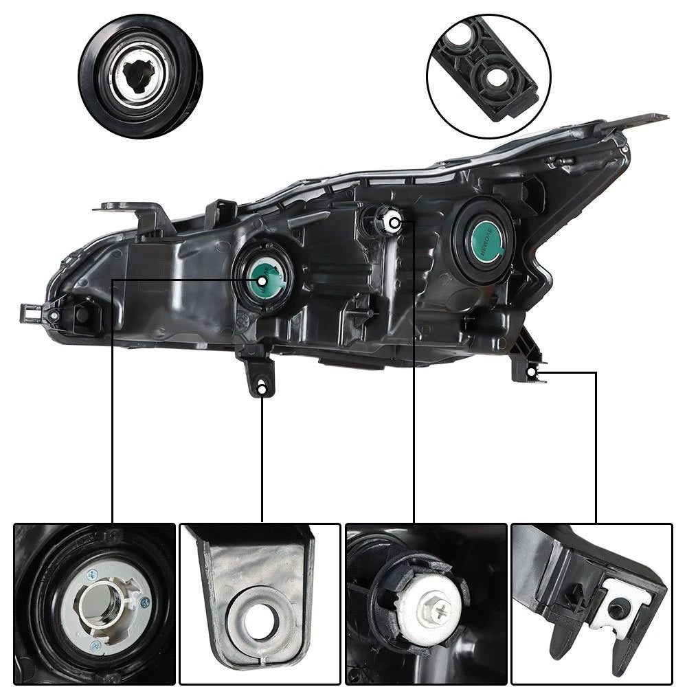 Headlight Headlamp for Nissan Altima (2019–2020) Right Side Chrome Housing