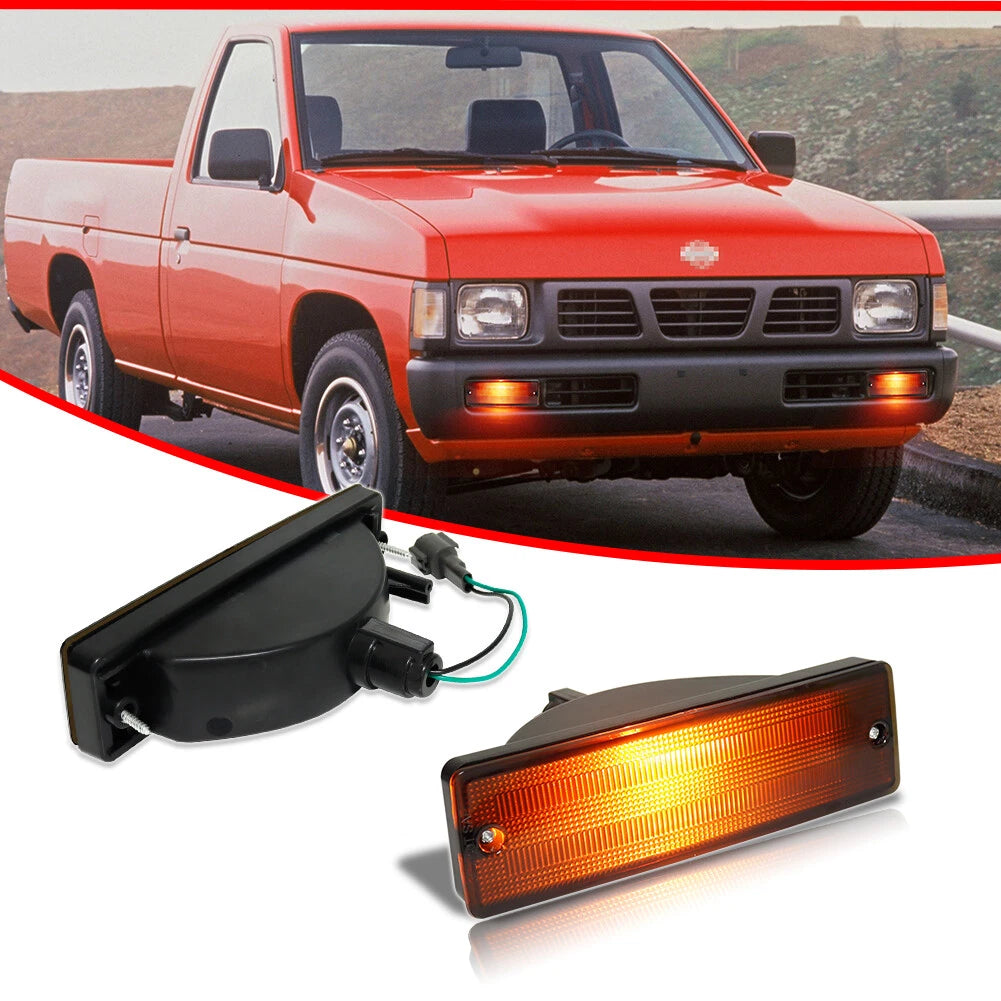 Smoked Front Turn Signal Lights for Nissan D21 Hardbody (1988–1997)