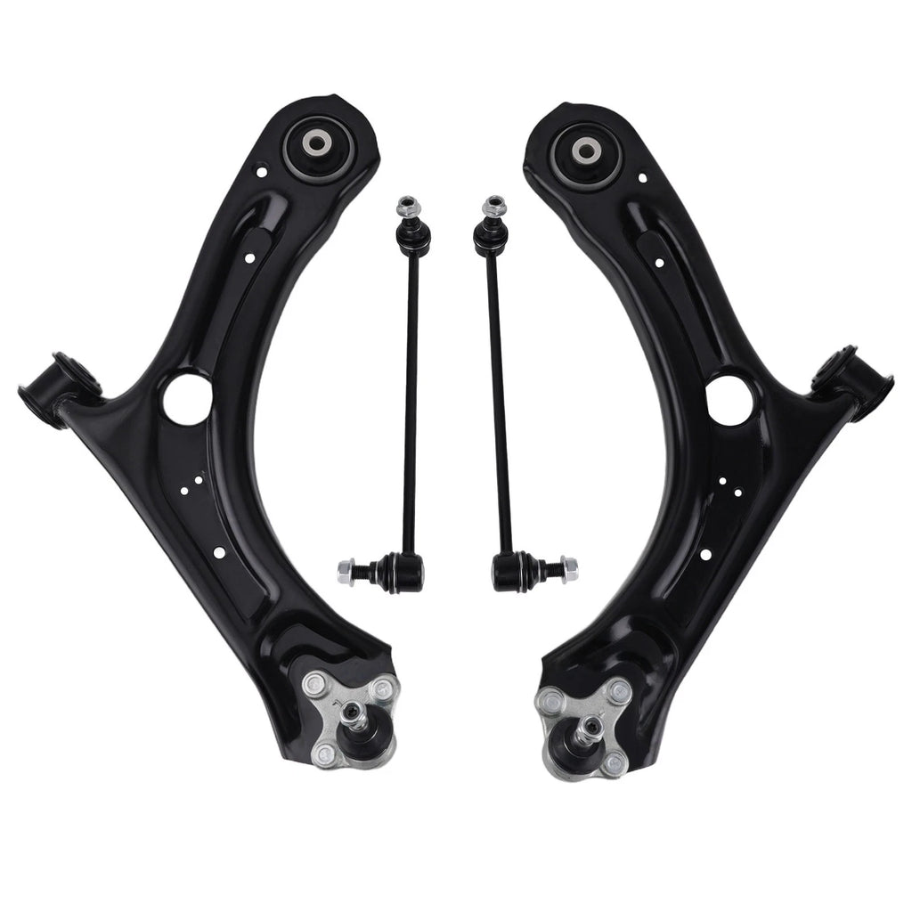 2X Front Lower Control Arms + 2X Sway Bar End Links for Volkswagen Passat Beetle (2012–2016)