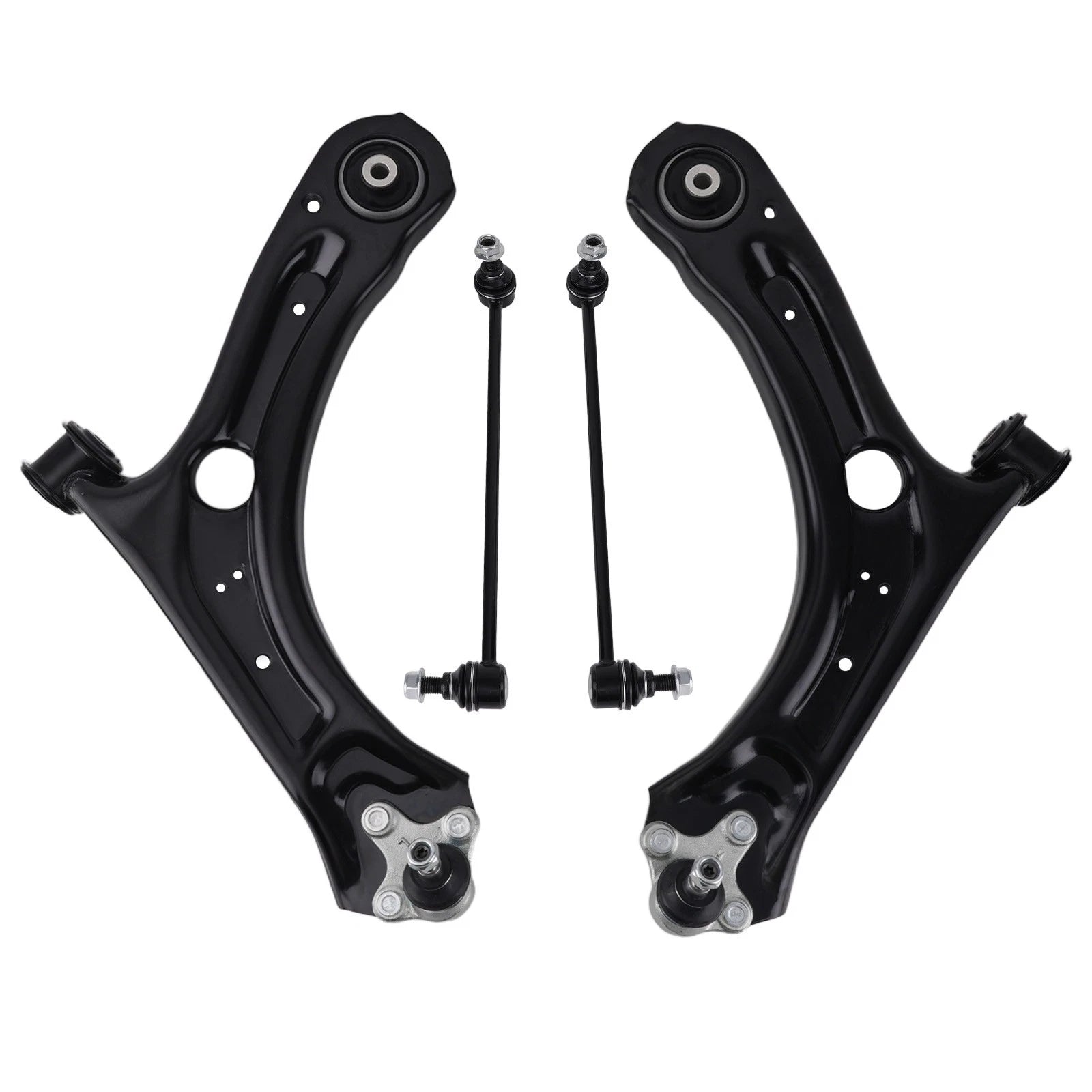 2X Front Lower Control Arms + 2X Sway Bar End Links for Volkswagen Passat Beetle (2012–2016)