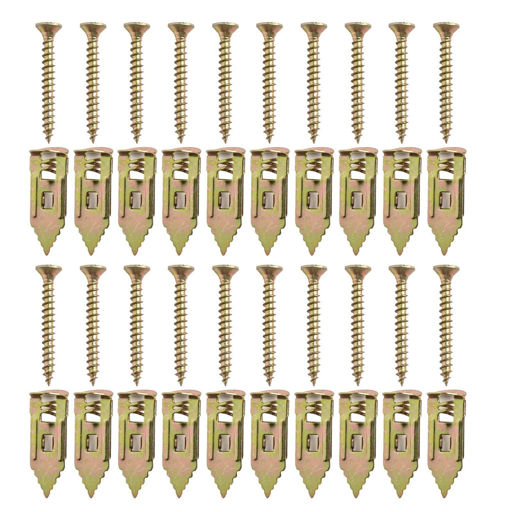 Expansion Screws Set of 20 for Drywall and Gypsum Installation