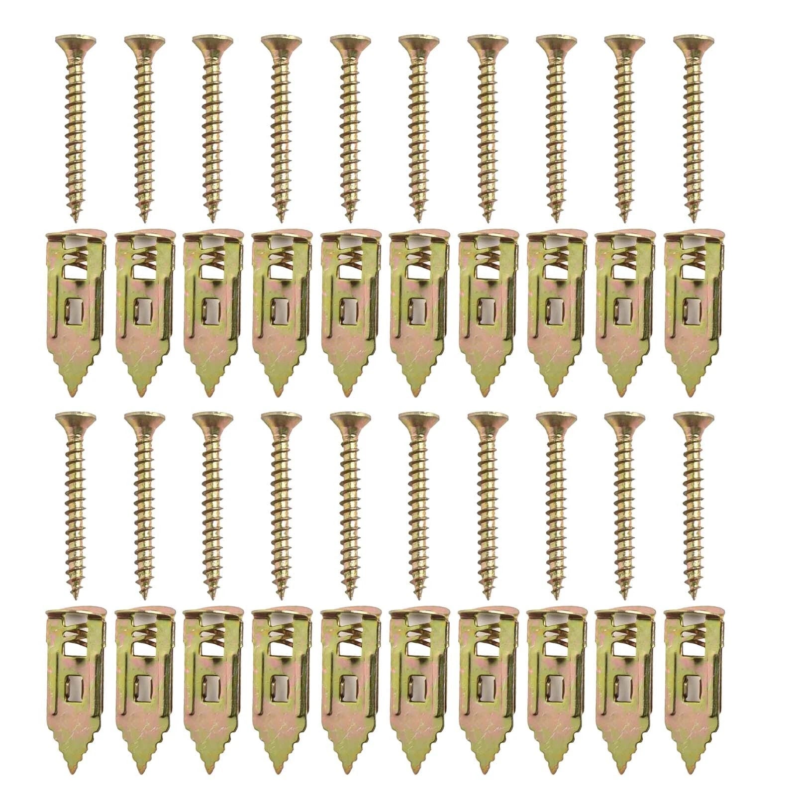 Expansion Screws Set of 20 for Drywall and Gypsum Installation