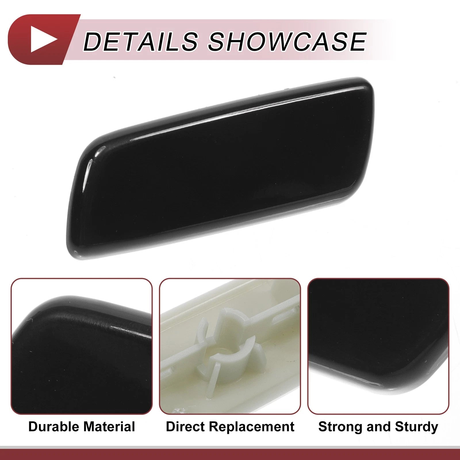 Front Left Washer Nozzle Cover Cap for Lexus RX270 RX350 RX450H (2009–2014) Black