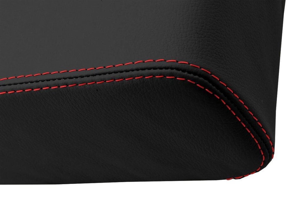Leather Console Lid Armrest Cover for Cadillac Allante (1987–1992) Red Stitch