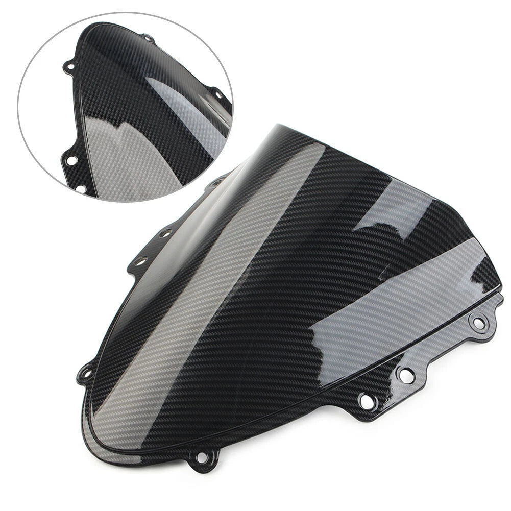 Black Carbon Fiber ABS Windshield Shield for Suzuki GSXR600 GSXR750 (2004–2005)