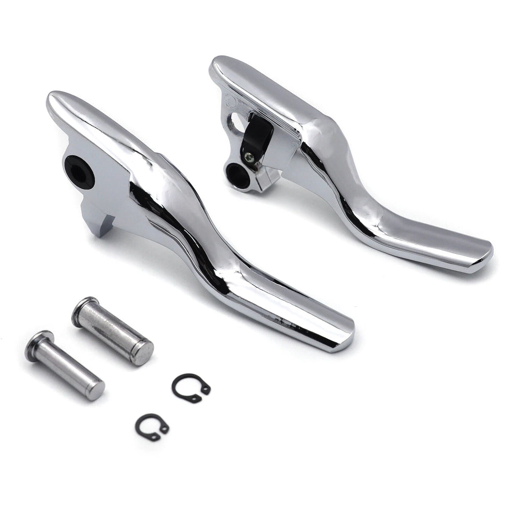 Chrome Smooth Shorty Brake Clutch Levers for Harley Touring Trike (2008–2013)