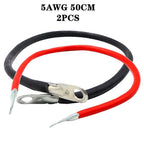 Battery Cables Set of 2 Red 100A for Marine RV (50cm)