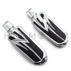 Chrome Lightning Footpegs for Kawasaki Vulcan 1500 1600 1700 (1996–2010)