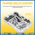 Complete Fairing Bolt Screws Kit for Kawasaki ZX6R Ninja (1995–2023)