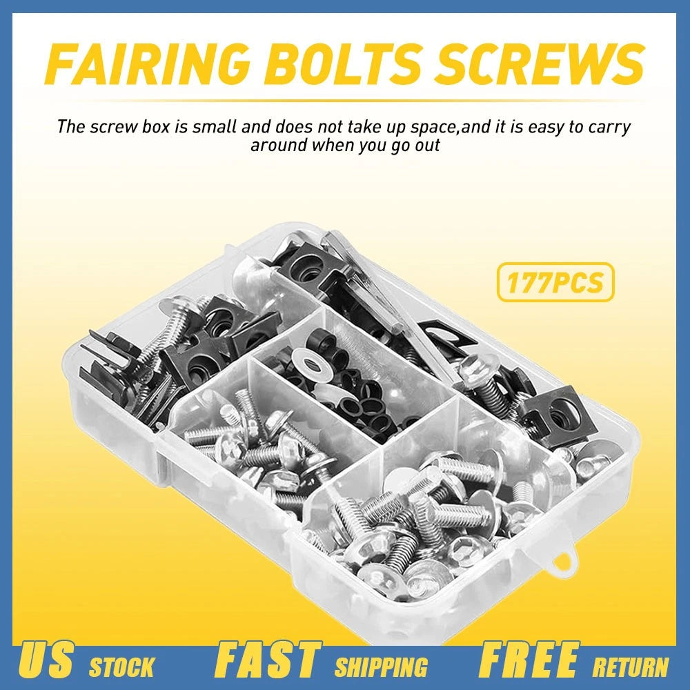 Complete Fairing Bolt Screws Kit for Kawasaki ZX6R Ninja (1995–2023)