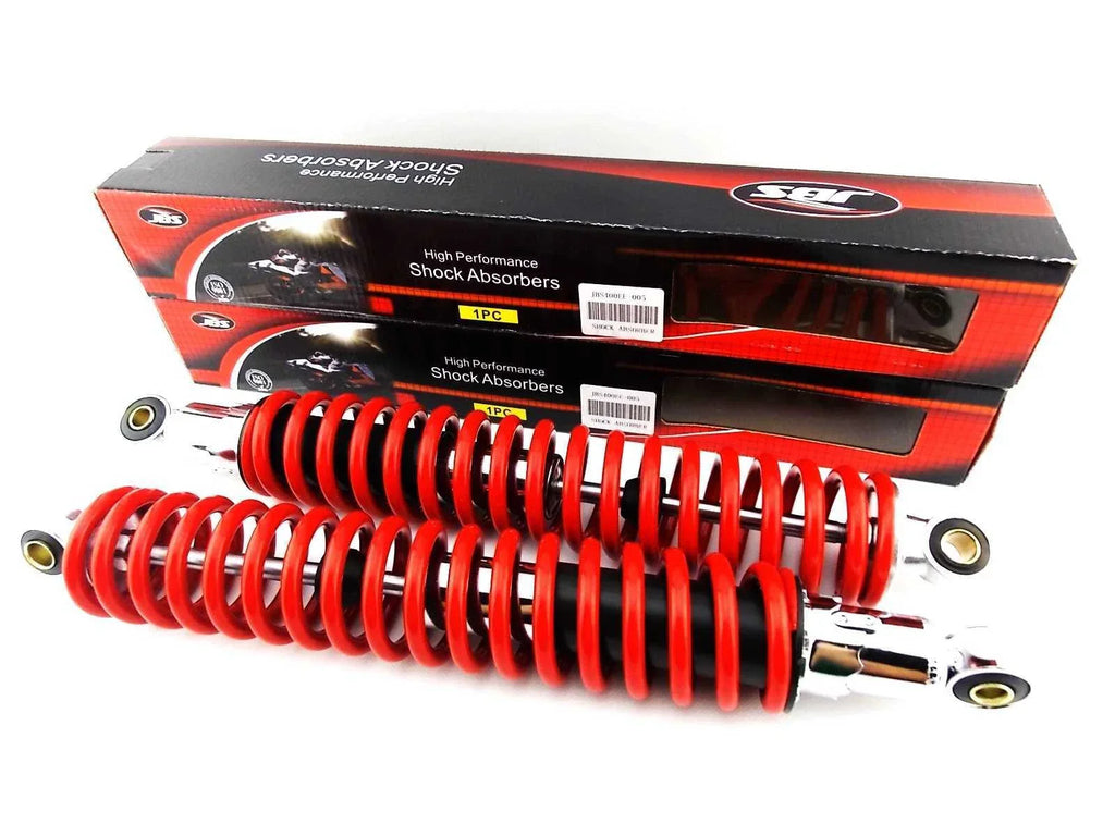 400mm Red/Chrome Rear Shock Absorbers for Suzuki DR400