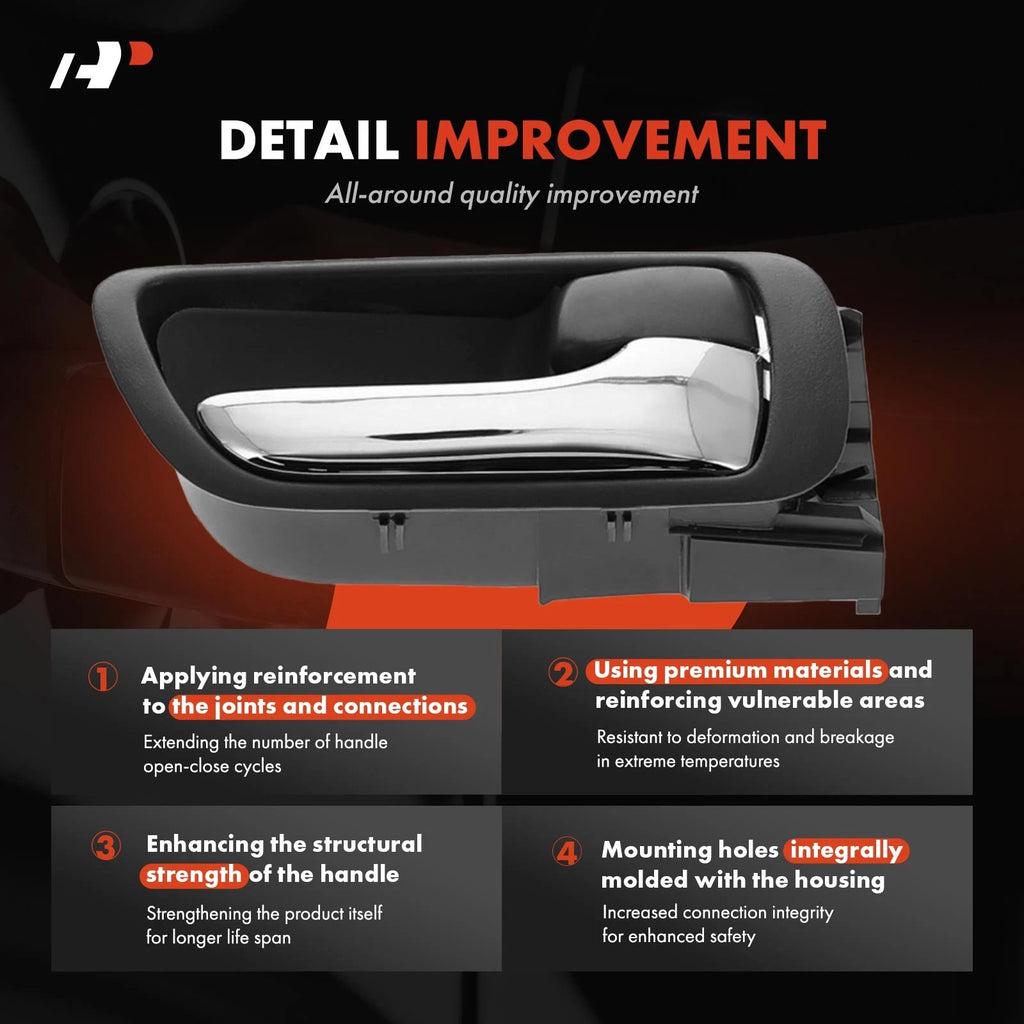 4x Front & Rear Plastic Interior Door Handle for Toyota Camry (2002-2006)