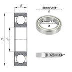 6909ZZ Deep Groove Ball Bearing for Scooter Skateboard Wheel (1 Pc)