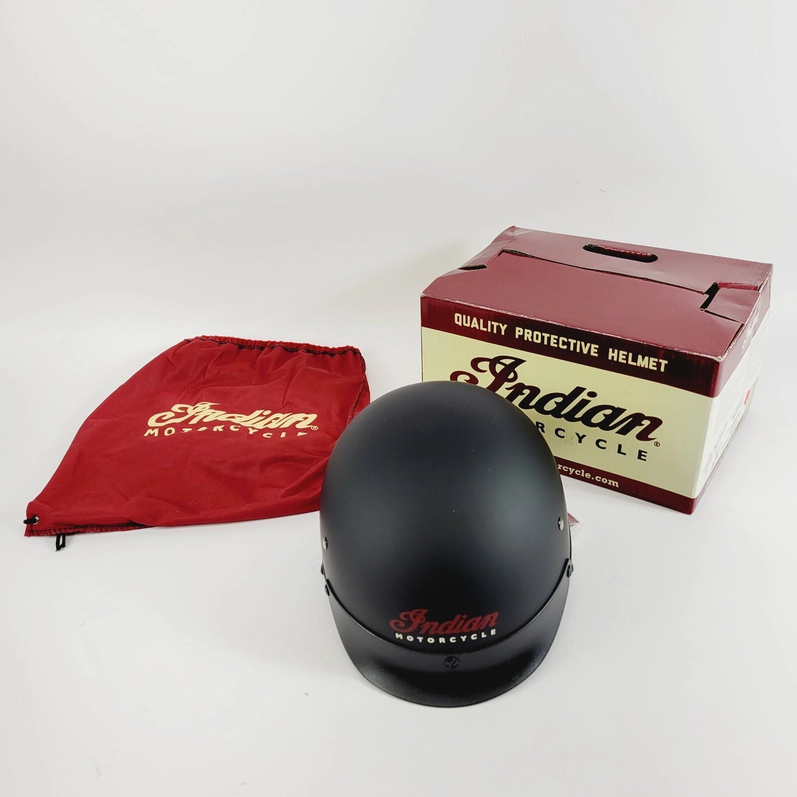 Matte Black DOT Half Helmet for Indian Motorcycle (Size Small) 286436702
