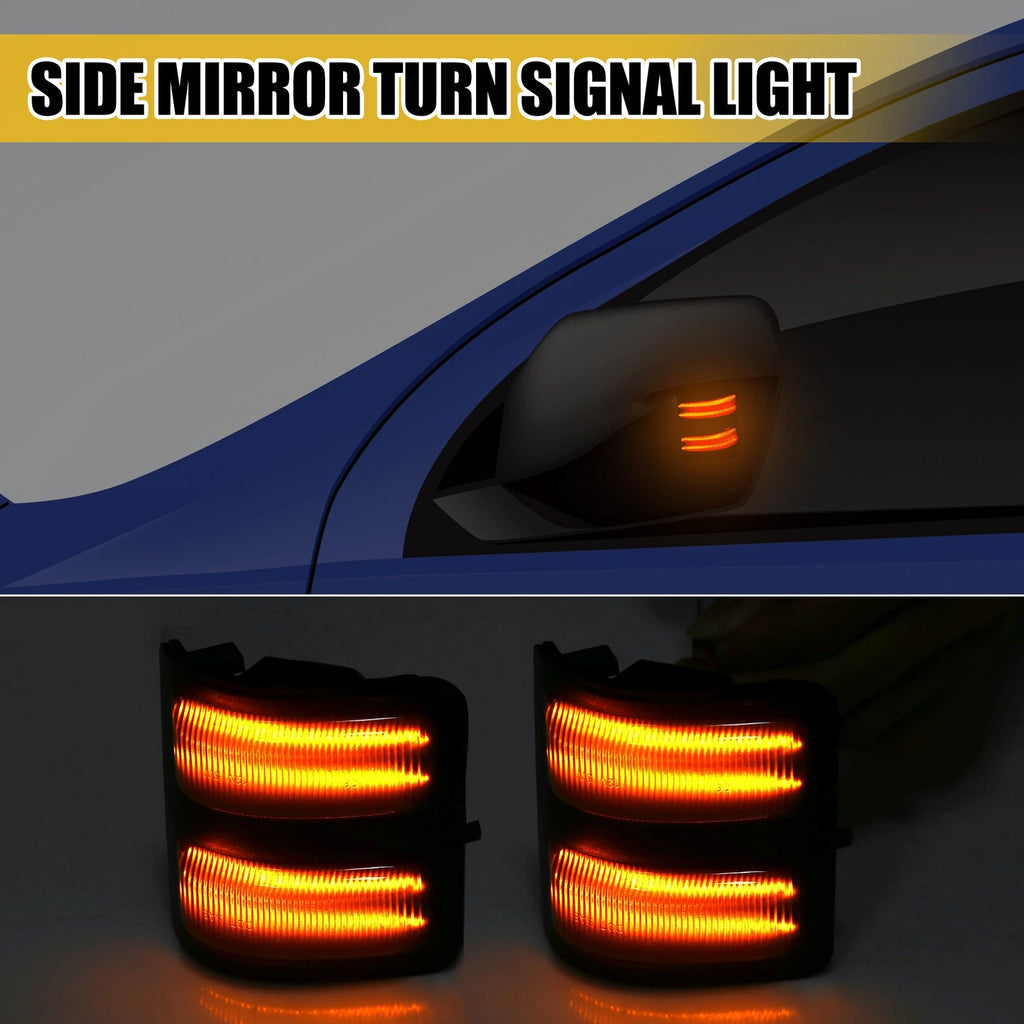 Set of 2 Mirror Turn Signal Lights 7C3Z13776 for Ford F-350 Super 