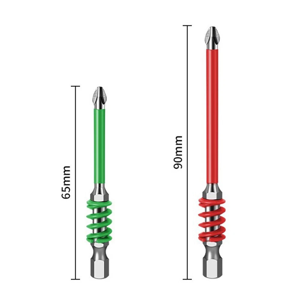3pcs Anti Slip Spring Loaded Screwdriver Bits PH2 for Universal Use