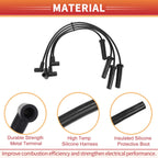 Set of 4 Spark Plug Wire Ignition Coil Cables No. 12192093 for Chevrolet Cavalier (1995–2005)