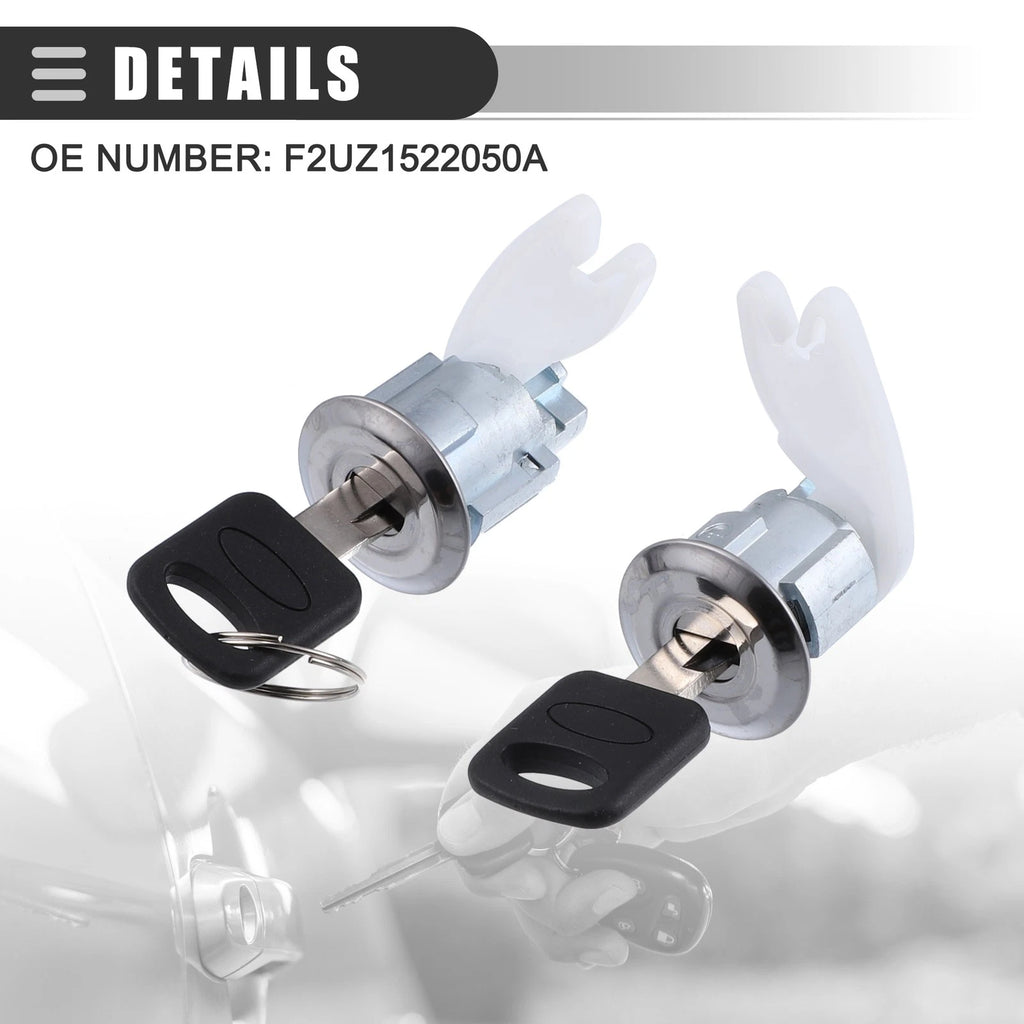 2X Car Door Lock Cylinders Kit with 2 Keys for Ford Explorer (1992–1995) F2UZ1522050A