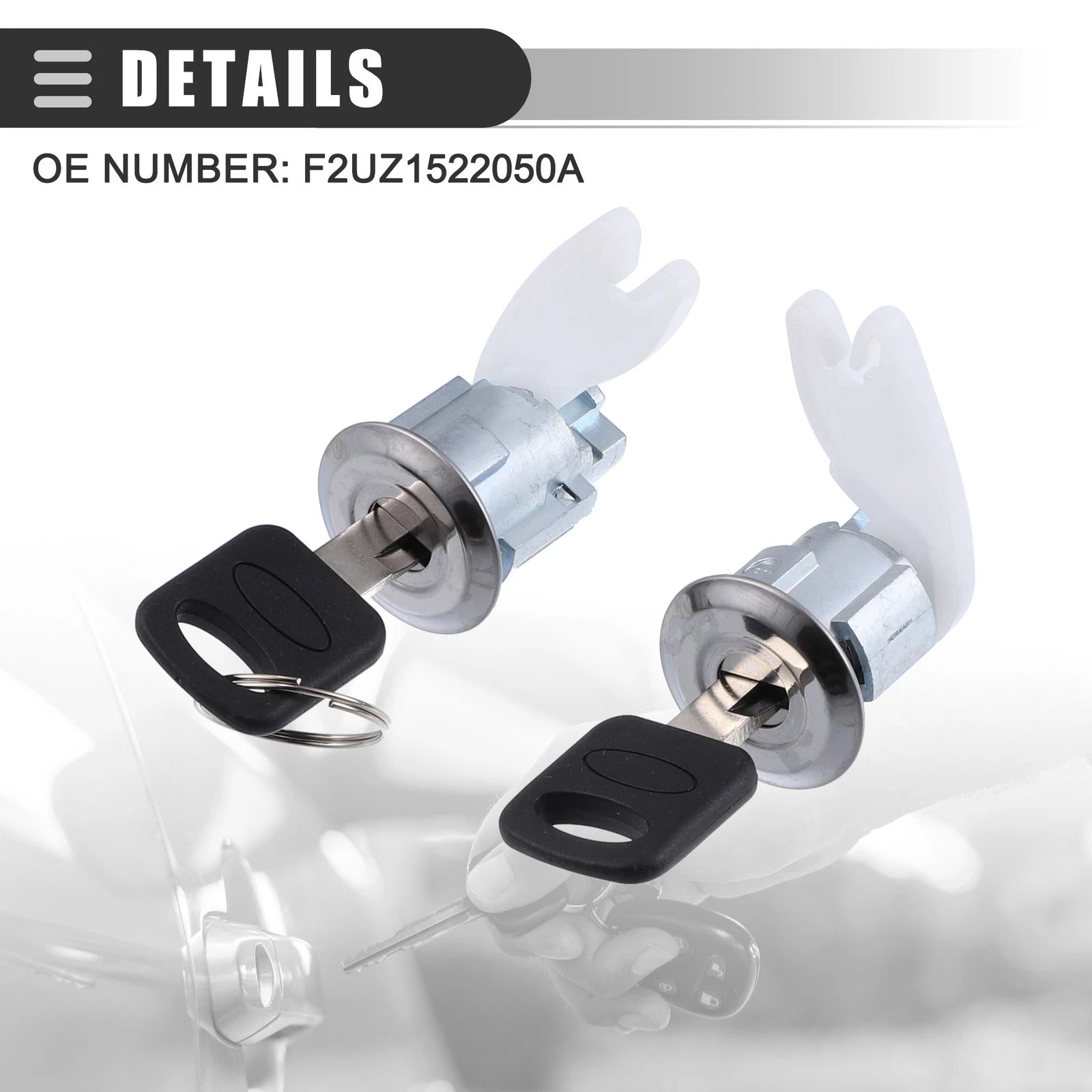 2X Car Door Lock Cylinders Kit with 2 Keys for Ford Explorer (1992–1995) F2UZ1522050A