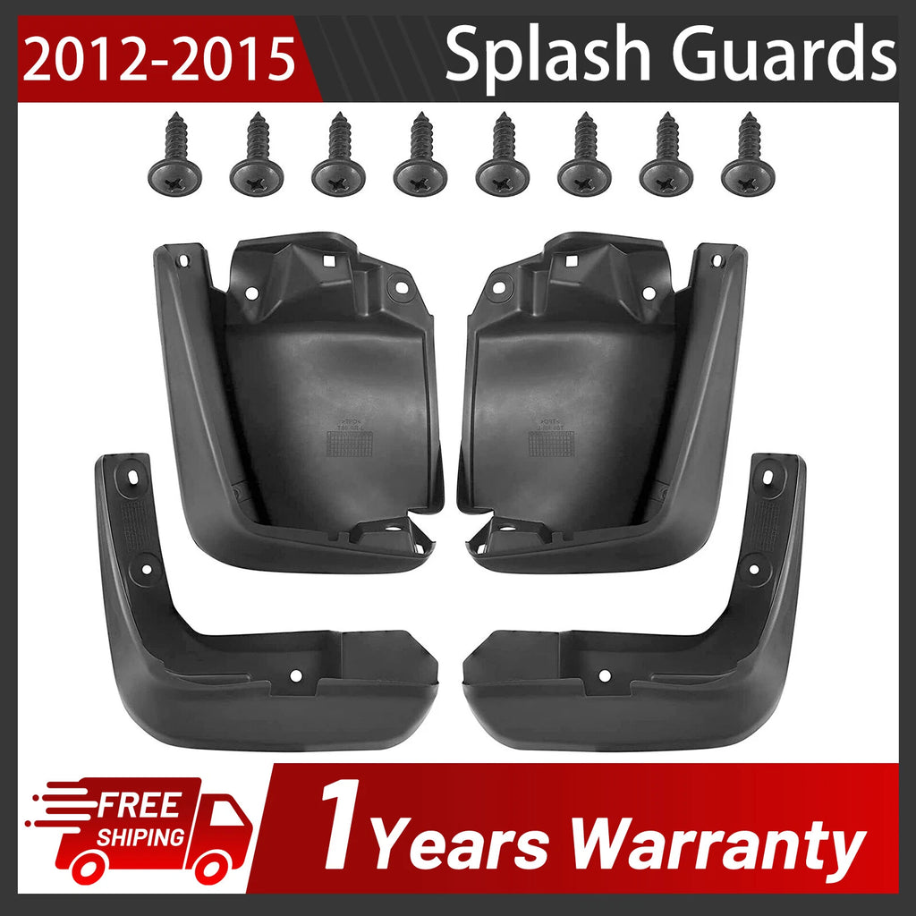 Black Splash Mud Guard Flaps for Honda Civic Sedan (2012–2015)