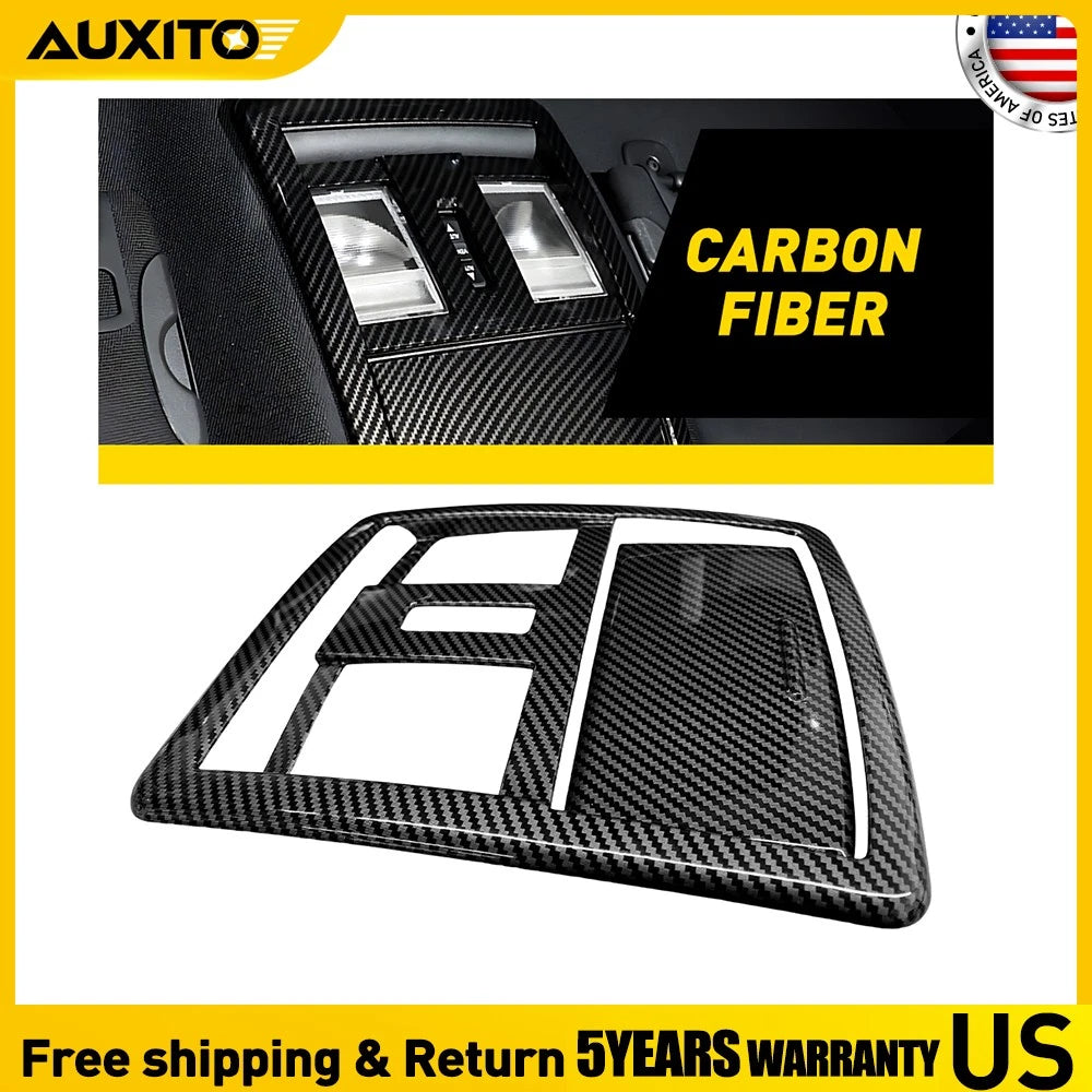 Carbon Fiber Front Reading Light Cover Bezel Trim for Dodge Challenger (2010–2023)
